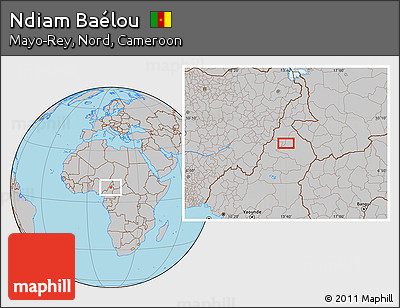 Gray Location Map of Ndiam Baélou