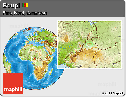 Physical Location Map of Boupi