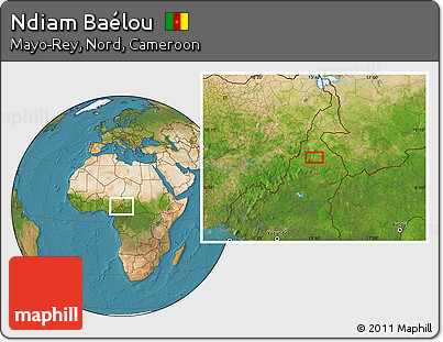 Satellite Location Map of Ndiam Baélou