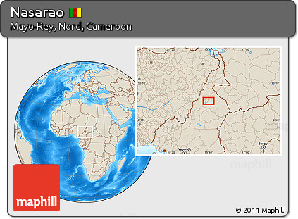 Shaded Relief Location Map of Nasarao