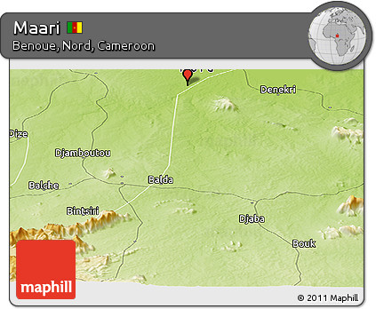 Physical Panoramic Map of Maari