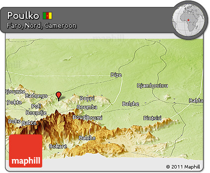 Physical Panoramic Map of Poulko