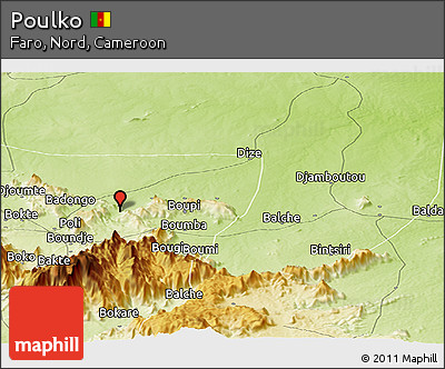 Physical Panoramic Map of Poulko