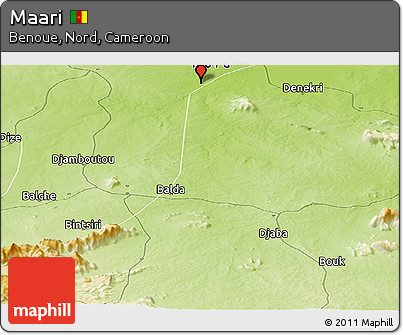 Physical Panoramic Map of Maari