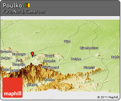 Physical Panoramic Map of Poulko
