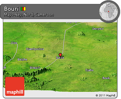 Satellite Panoramic Map of Bouri