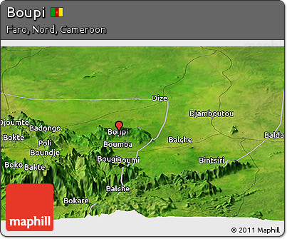 Satellite Panoramic Map of Boupi