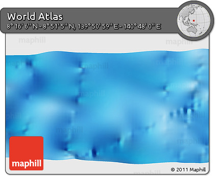 Physical 3D Map of the Area around 8° 33' 36" N, 140° 19' 29" E