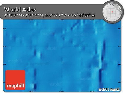 Physical Map of the Area around 8° 33' 36" N, 140° 10' 30" W