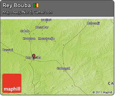 Physical 3D Map of Rey Bouba