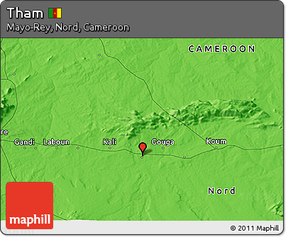 Political 3D Map of Tham