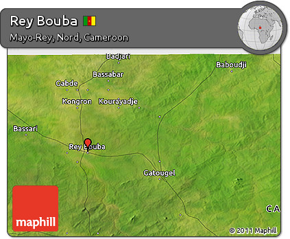 Satellite 3D Map of Rey Bouba