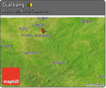 Satellite 3D Map of Djalbang