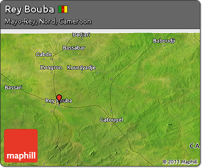 Satellite 3D Map of Rey Bouba