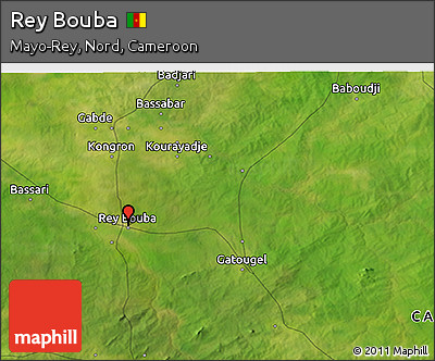 Satellite 3D Map of Rey Bouba