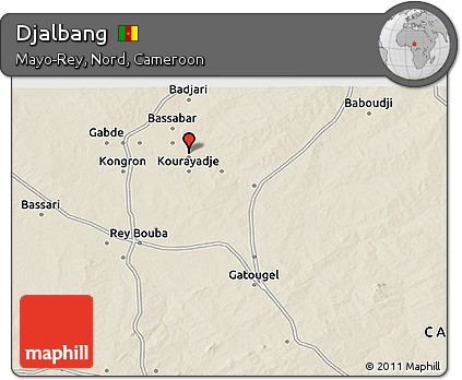 Shaded Relief 3D Map of Djalbang
