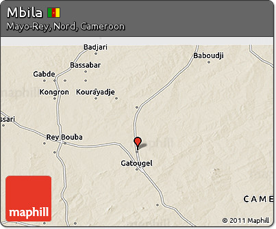 Shaded Relief 3D Map of Mbila