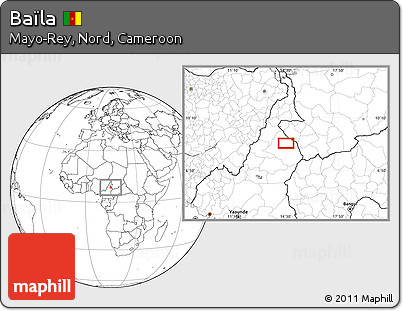 Blank Location Map of Baïla