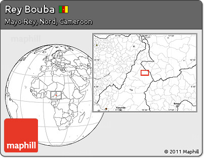 Blank Location Map of Rey Bouba