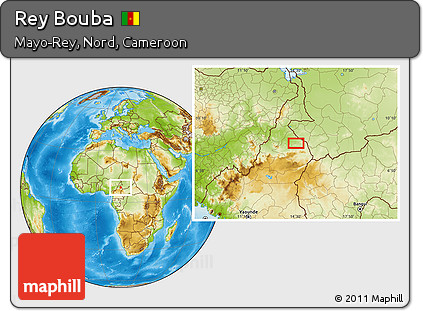 Physical Location Map of Rey Bouba