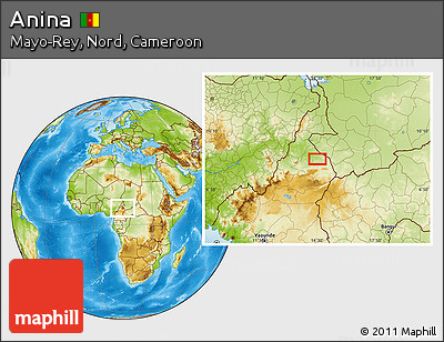 Physical Location Map of Anina
