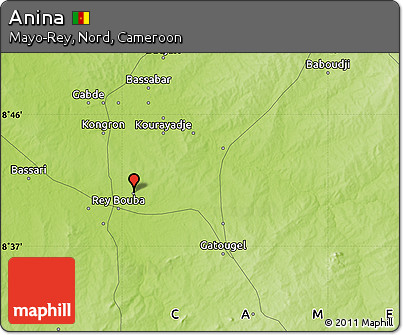 Physical Map of Anina