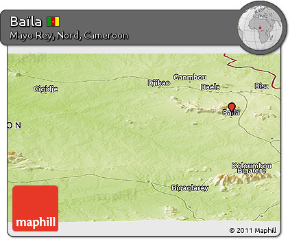 Physical Panoramic Map of Baïla