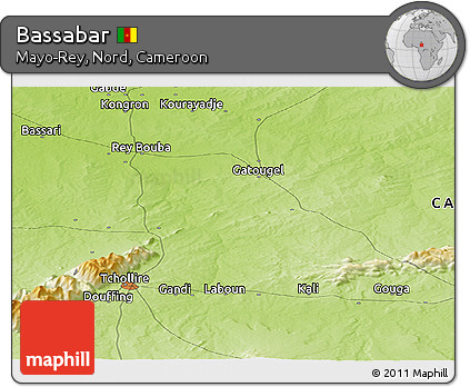 Physical Panoramic Map of Bassabar