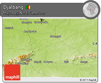 Physical Panoramic Map of Djalbang