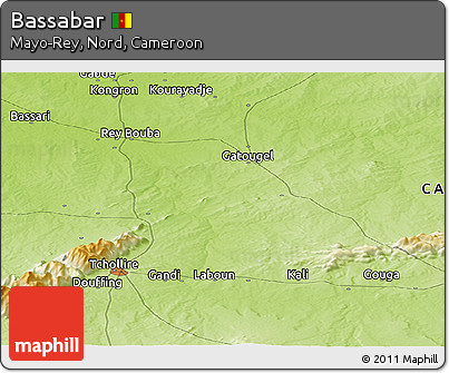Physical Panoramic Map of Bassabar