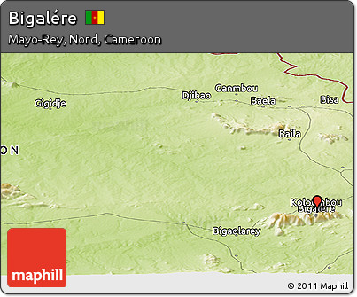 Physical Panoramic Map of Bigalére