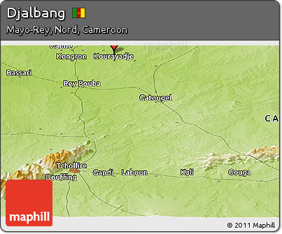 Physical Panoramic Map of Djalbang