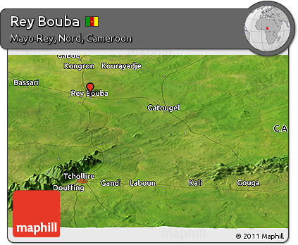 Satellite Panoramic Map of Rey Bouba