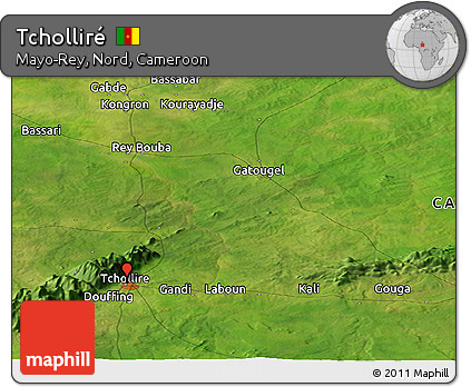 Satellite Panoramic Map of Tcholliré