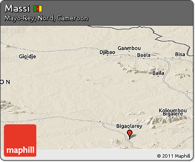 Shaded Relief Panoramic Map of Massi