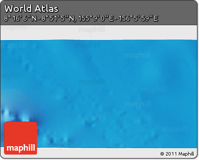 Physical 3D Map of the Area around 8° 33' 36" N, 155° 37' 30" E