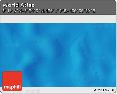Physical 3D Map of the Area around 8° 33' 36" N, 156° 28' 29" E