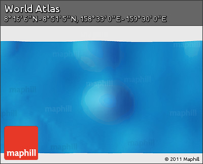 Physical 3D Map of the Area around 8° 33' 36" N, 159° 1' 30" E