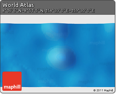 Physical 3D Map of the Area around 8° 33' 36" N, 159° 1' 30" E