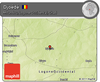 Physical 3D Map of Djoédé