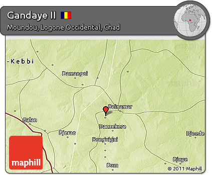 Physical 3D Map of Gandaye II