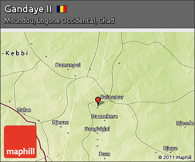 Physical 3D Map of Gandaye II