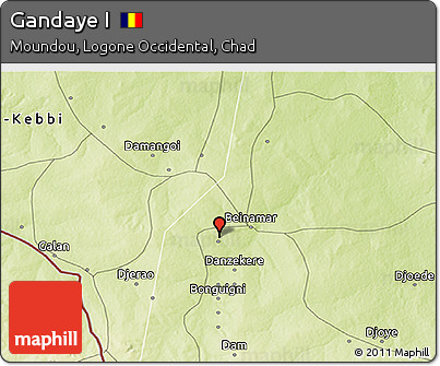 Physical 3D Map of Gandaye I