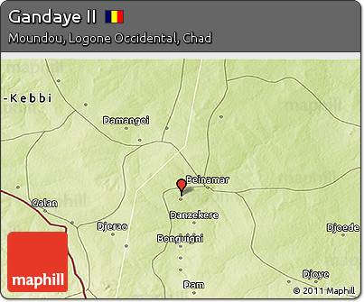 Physical 3D Map of Gandaye II