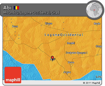 Political 3D Map of Abi