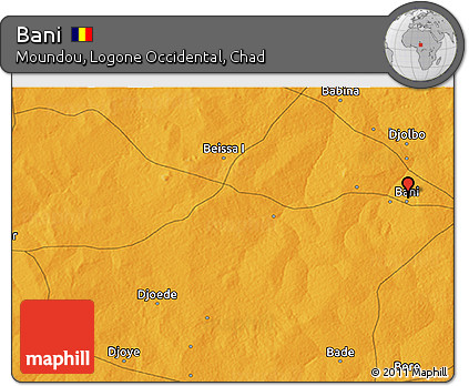 Political 3D Map of Bani