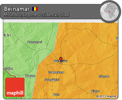 Political 3D Map of Beinamar
