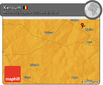 Political 3D Map of Keroum
