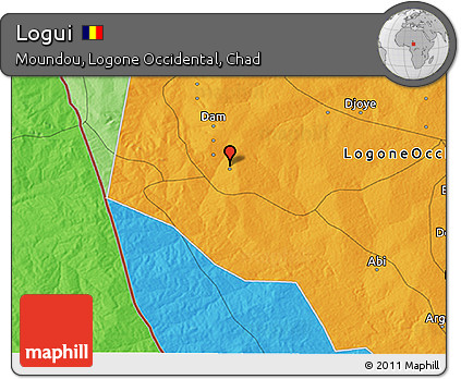 Political 3D Map of Logui