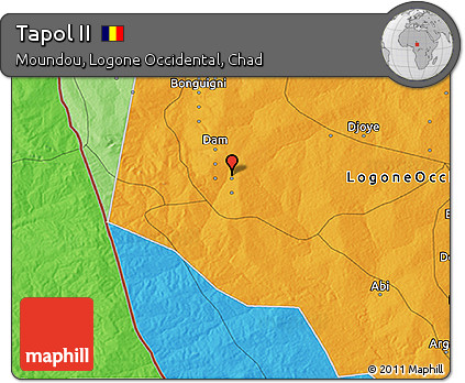 Political 3D Map of Tapol II